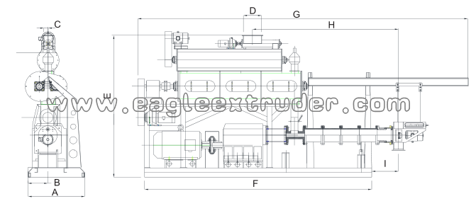 Jinan Eagle floating fish food extruder machine 